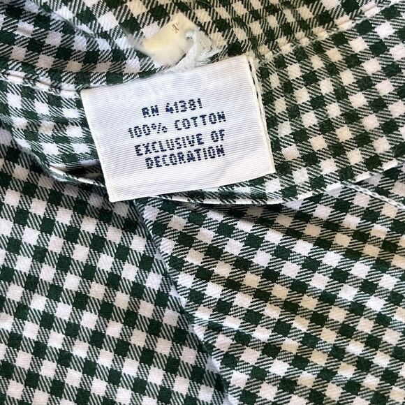 Ralph Lauren Men’s Green Gingham Check Button Up Shirt 4XLT Tall Purple Pony - Picture 7 of 9